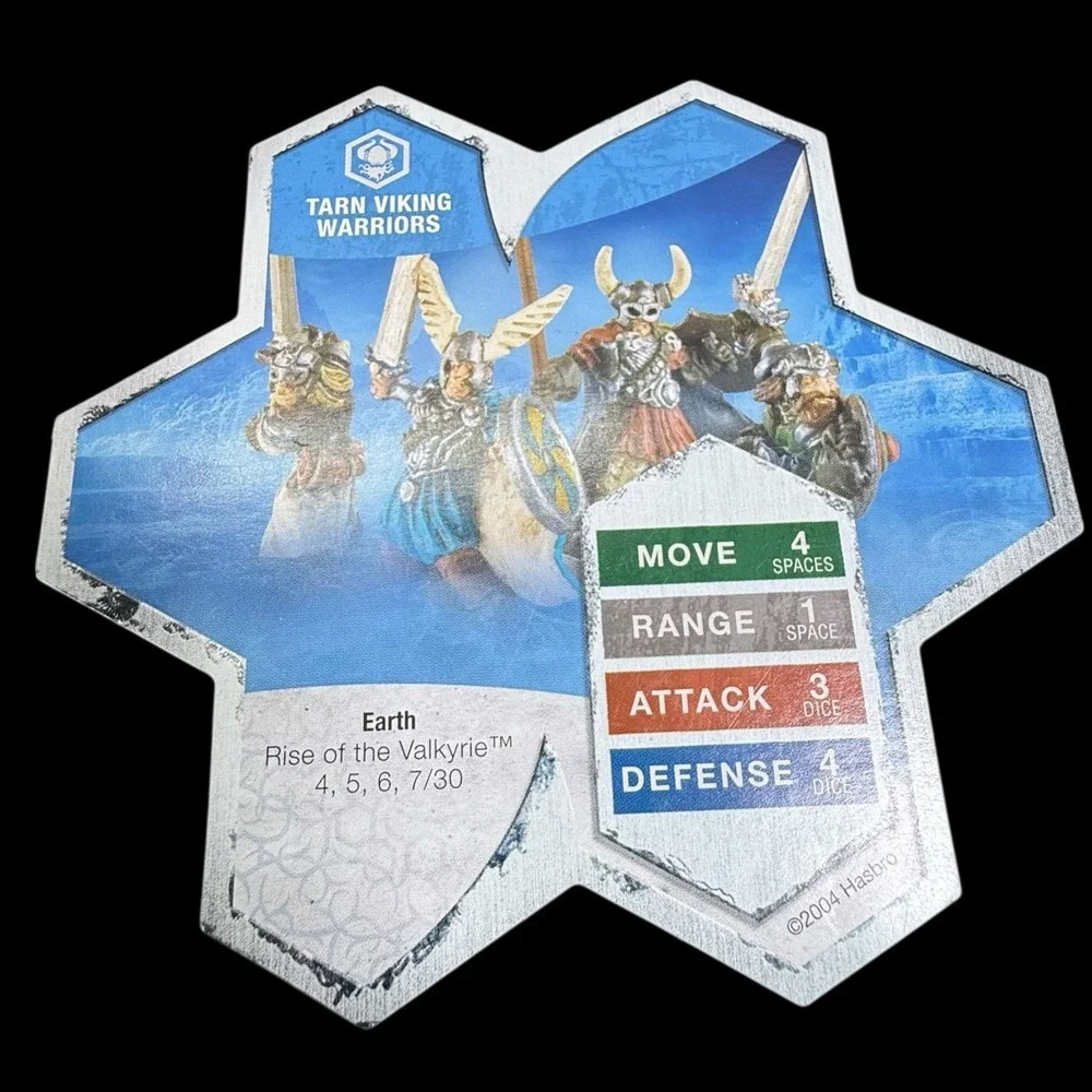 Heroscape Raelin, Thorgrim and 2 of‎ 4 Tarn Viking Warriors 4 Figs 3 Cards
